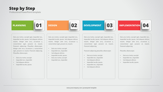 项目列表文本框PPT素材