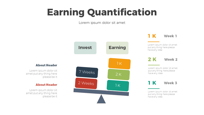 跷跷板对比PPT图形素材