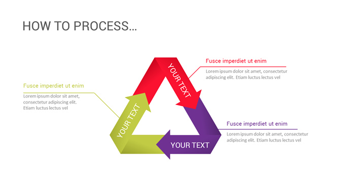 循环箭头PPT图形素材
