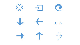 颜色大小可修改PPT箭头素材(二)