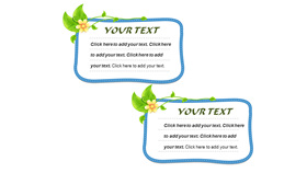 田园风文本框PPT素材模板