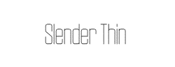 Slender Thin字体