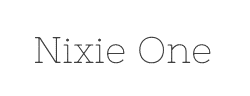 Nixie One字体