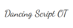 Dancing script OT字体