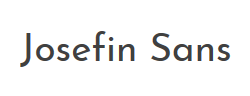 Josefin Sans字体