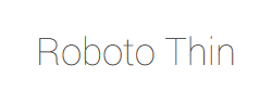 Roboto Thin字体