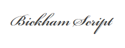Bickham script Pro Semibold字体