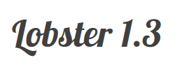 Lobster 1.3字体