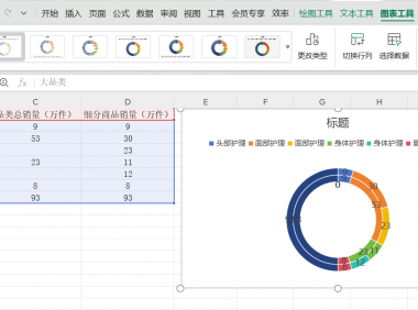 Excel半圆圆环图详细制作过程分享，让数据汇报更出彩